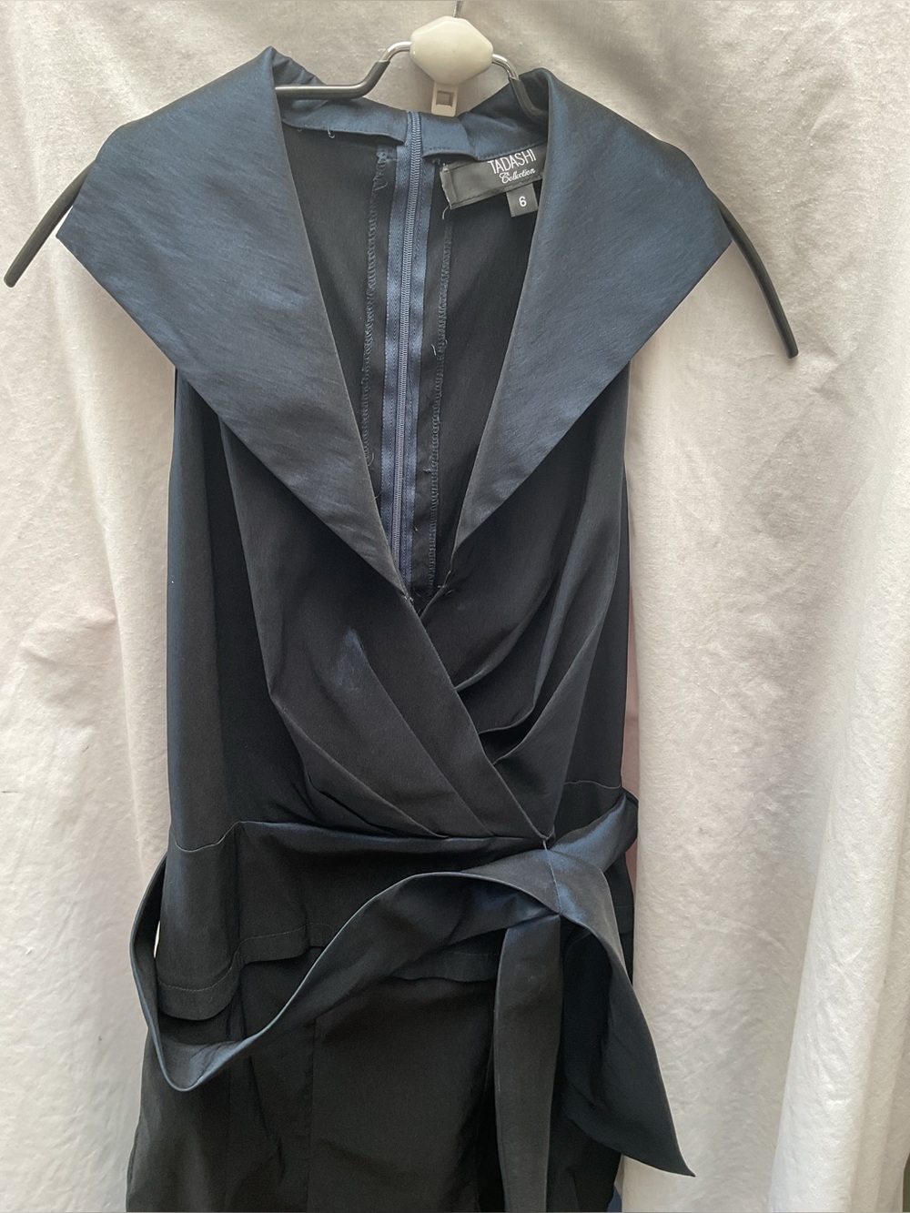 Tadashi collection dark-navy blue sleeveless dress